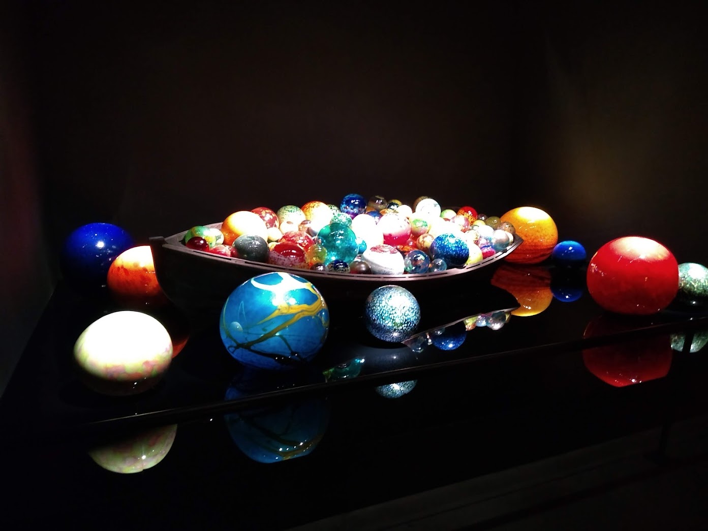 A glass exhibit at the Chihuly Collection, St Petersburg, Florida