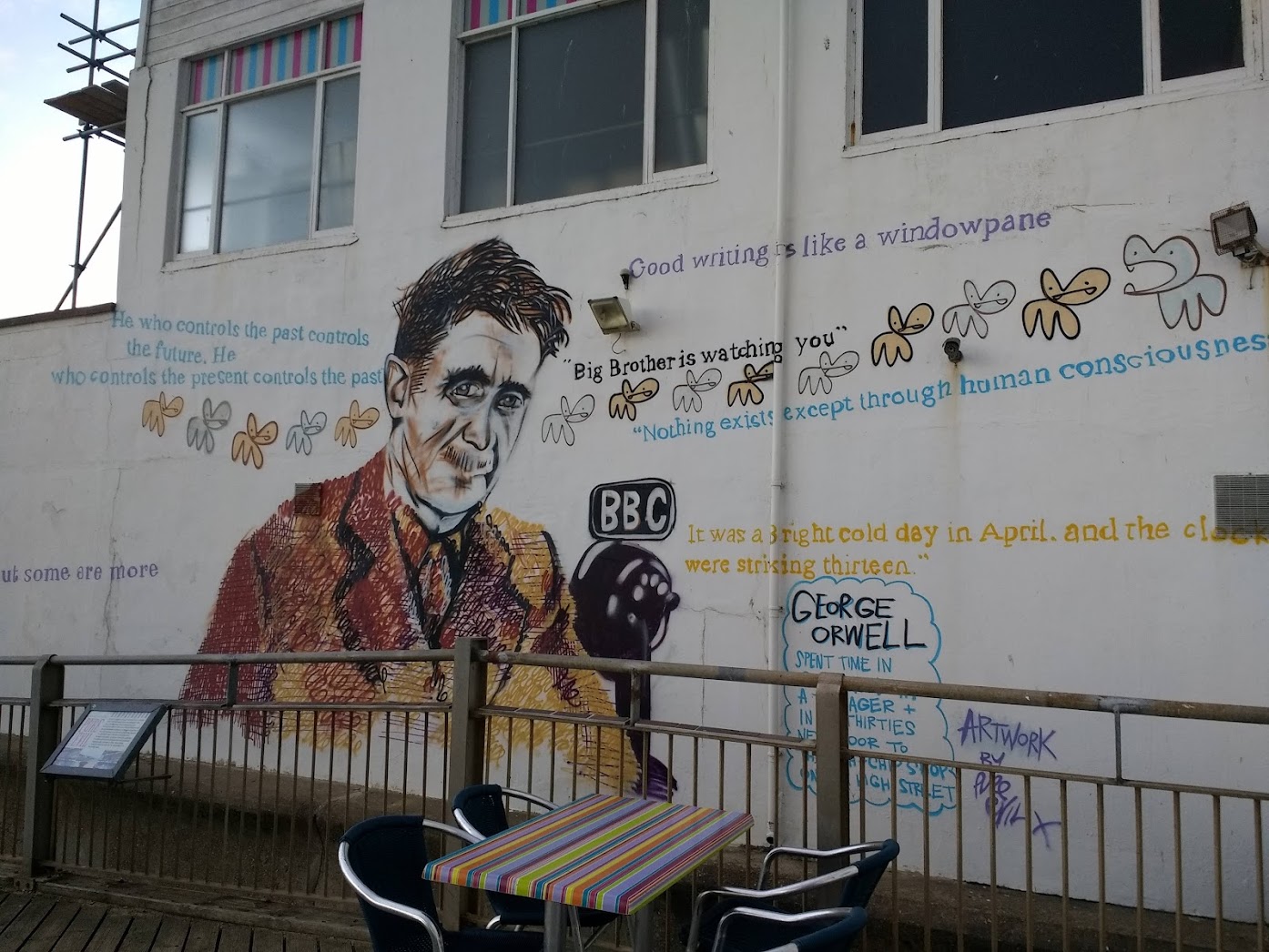 Mural to George Orwell, Southwold, Suffolk