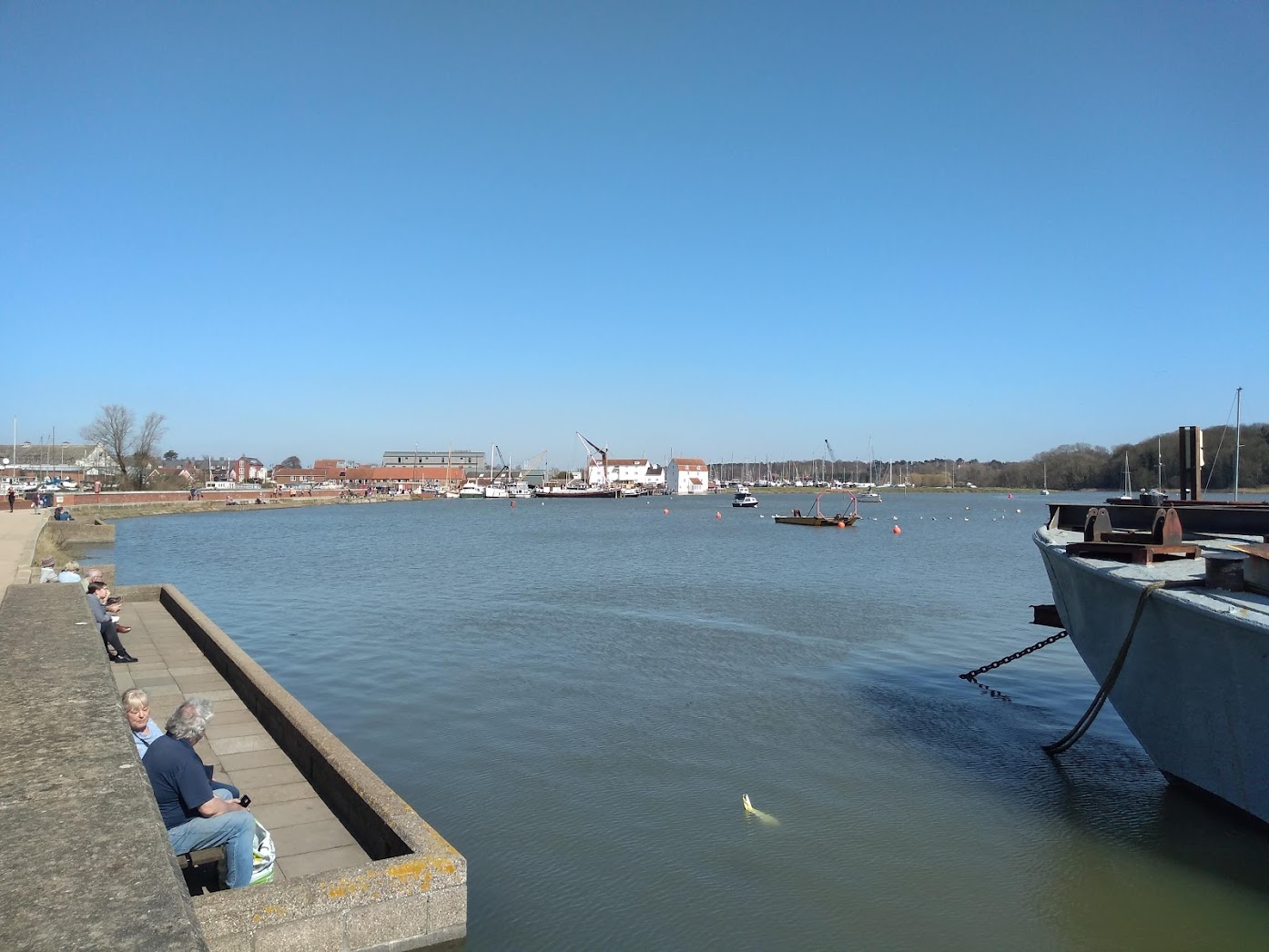 View towards the Tide Mill along the River Deben, Woodbridge, Suffolk